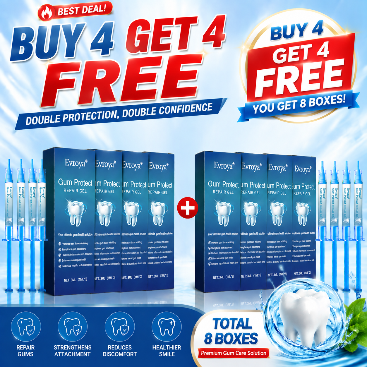 🎁 BUY 4 GET 4 FREE (8 Tubes Total)