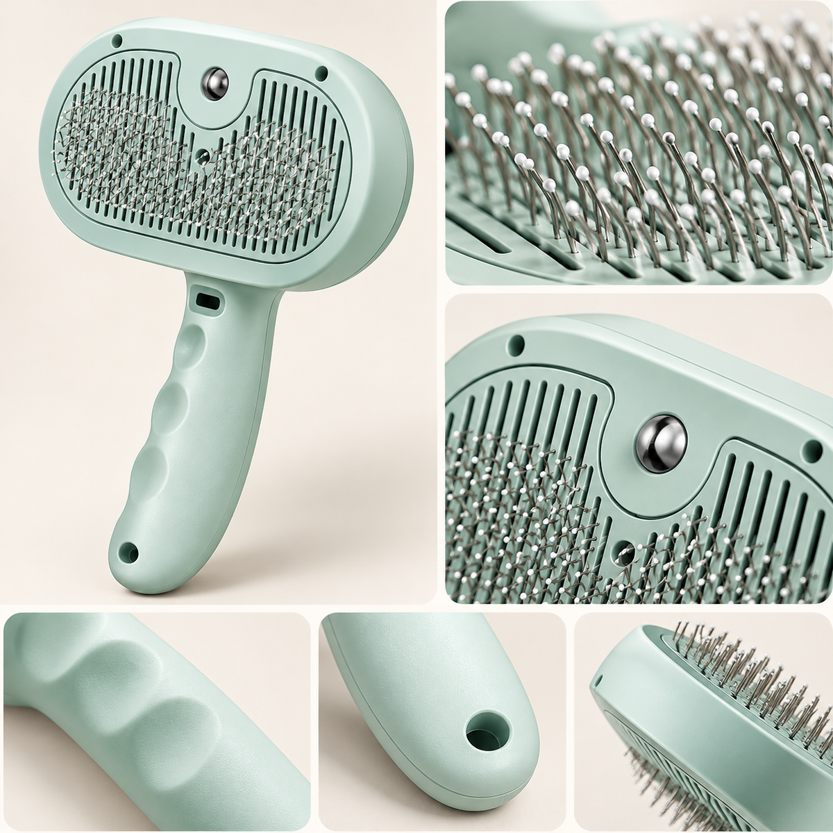 Pet Spray Grooming Massage Comb with Gentle Hair Care Design