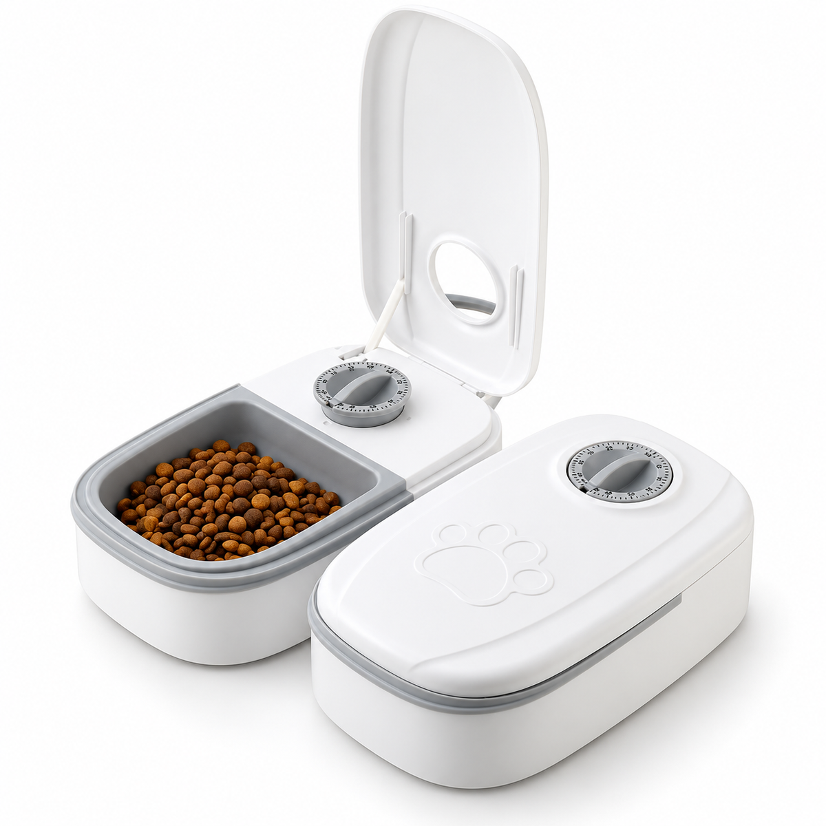 Timed Automatic Single & Double Meal Pet Feeder for Dogs and Cats